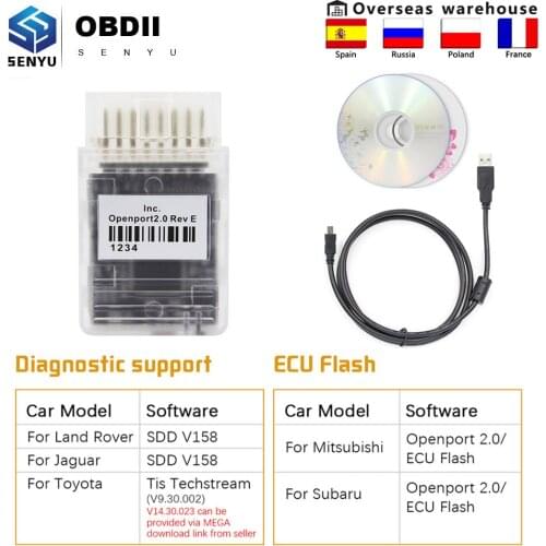 Tactrix OpenPort 2.0 ECU FLASH Chip Tuning open port 2.0 For Toyota OBD2 Scanner For JLR SDD OBD 2 OBD2 Car Diagnostic Auto Tool