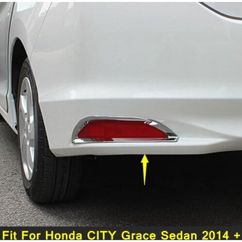 Molding Garnish ! NEW Accessories For Honda CITY Grace Sedan 2014-2016 ABS Rear Fog Light Lamp Cover Trim