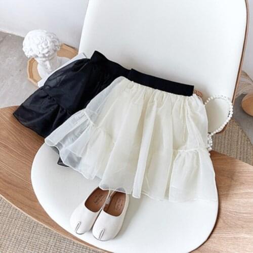2 3 4 5 6 7 Y Toddler Girl Skirts Summer New Kids Fashion Chiffon Puff Skirt Korean Pleated Tutu Skirt For Girl Children Clothes