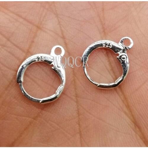 20/50PCS Hot Sale 925 Sterling Silver Lettering Earring Hook Earwires Woman Jewelry Lever Back DIY Making Accessories Findings