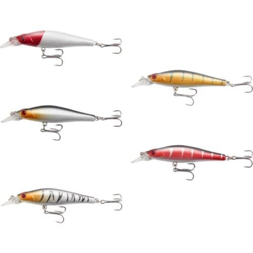 5Pcs Hard Bait Painting High-strength Hook 5-color Vivid Anti-corrosion Fishing Lure for Freshwater