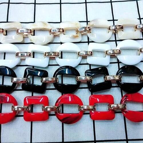 1.0 Meter Acrylic Necklace Strands CCB Linked Bag Chains Women Jewelry DIY Accessories Chains Components Necklace Earrings N006