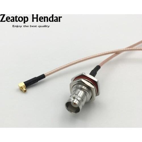 1Pcs RG316 Wire MMCX Male Jack to BNC Female Bulkhed Plug RF Pigtail Jumper Cable Adapter 10CM 15CM 20CM 30CM 50CM 1M 1.5M 2M