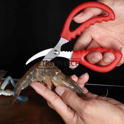 300pcs Kitchen Seafood Scissors Lobster Cut Shrimp Scissors Shrimps Knives Colon Line Ferramentas Cleaning Tools