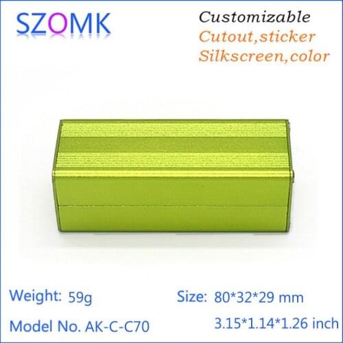 4pcs/lot Aluminum pcb project circuit box instrument good looking aluminum case for electronics 82*32*29mm