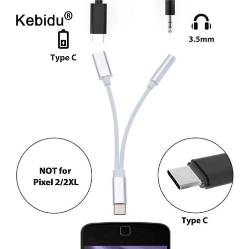 Kebidu Type-C to 3.5 mm AUX Jack Type c Male to Female Audio Splitter Earphone Adapter Audio Cable Wholesale