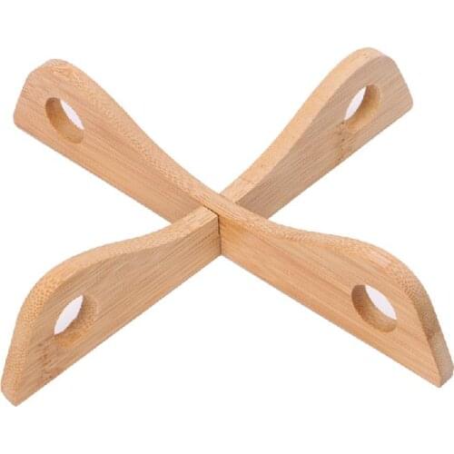 1Pc Bamboo Heat Resistant Pan Mat Removable Pot Holder Kitchen Cooking Tool