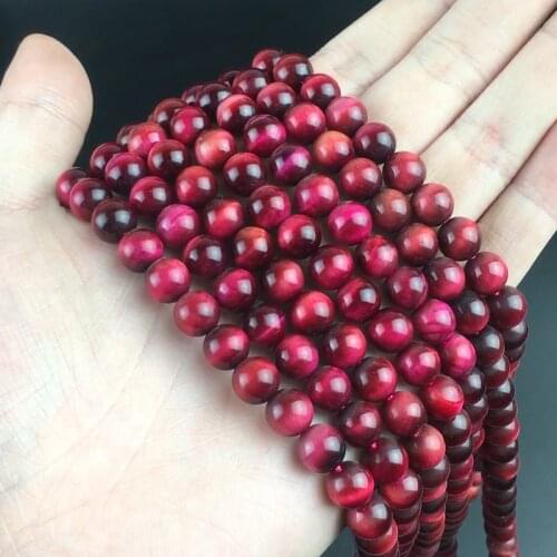 6 8 10mm Natural Stone Red Bicolor Tiger Eye Loose Spacer Beads For Jewelry Making DIY Bracelet Charms Accessories 15'' Strand