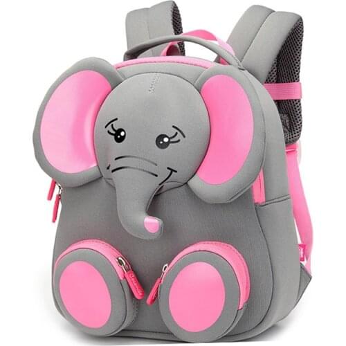 2019 New Fashion Children School Bags for Girls Boy 3D Elephant Design Student School Backpack Kids Bag Mochila Escolar