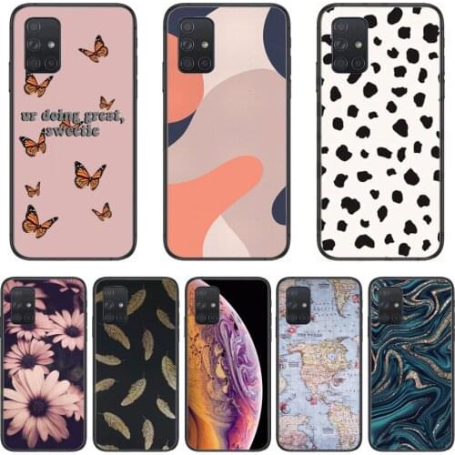 Lovers leopard soft silicon Phone Case Hull For Samsung Galaxy A 50 51 20 71 70 40 30 10 E 4G 5G S Black Shell Art Cell Cover