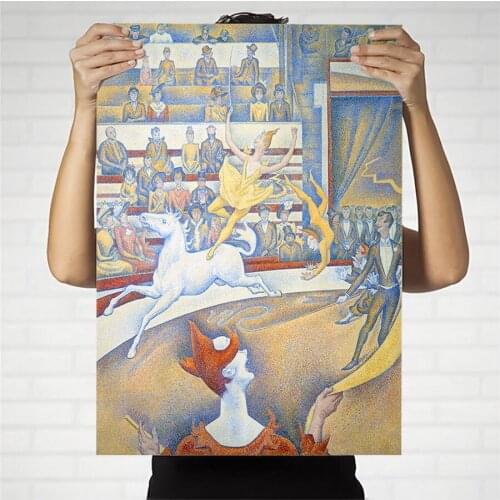 Home Decoration Print Canvas Art Wall Pictures for Living Room Poster French Canvas Printings Georges Seurat Circus troupe