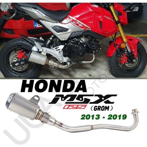 MSX125 M3 Motorcycle Exhaust full System contact middle pipe + muffler for HONDA Grom MSX 125 slip on