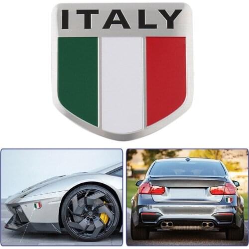 Hot Sale 3D Aluminum Italy Car Sticker Auto Badge Decal Italy Flag Car-styling Accessories Emblem Stickers
