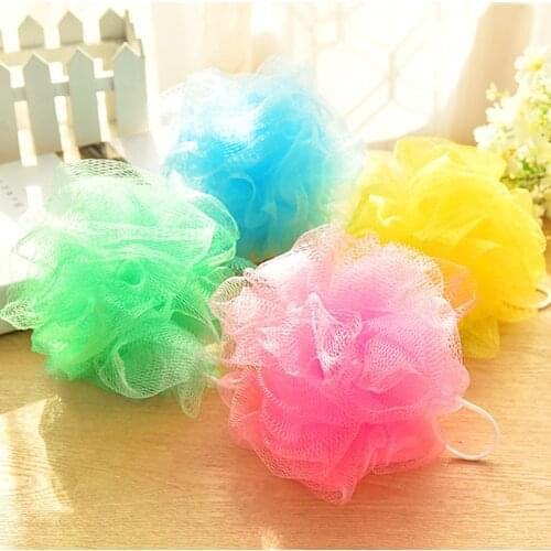 Bath Sponge Ball Home Bathroom Accessory Supply Skin Exfoliating Remover Cleaning Shower Mesh Scrub For Kids Adult Colorful Tool