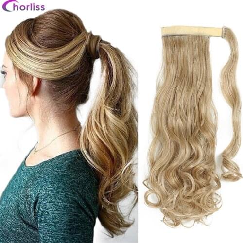 Chorliss Ponytail Wrap Around Ponytail Clip in Hair Extensions Natural Hairpiece Headwear Synthetic Hair For women