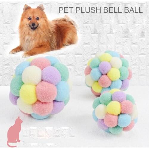 Pet Cat Toy Colorful Handmade Bouncy Ball Interactive Toy Cat Plush Cat Toy Set Cat Toys Interactive Mimi Pet Supplies
