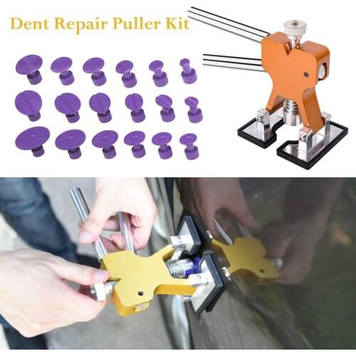 DIY Paintless tools Car Repair Tool Car Body Paintless Dent Lifter Repair Tool Puller 18 Tabs Hail Removal Hot Melt Glue Gun