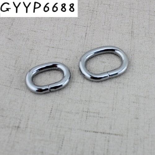 10pcs 6 colors 20mm 25mm 38mm Metal Loop Oval Rings Lether Non-welded O-Ring For Purse Backpack Bag Strap DIY Accessory sewing