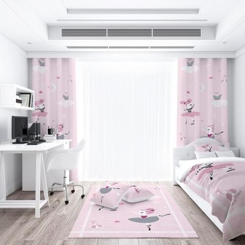 Missperi 6 Piece Ballerina Girls Bed Cover Set Pink Girl 'S Room Duvet cover set