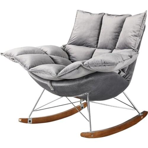 Rocking chair Nordic home balcony small sofa rocking chair lazy sofa simple nap leisure lounge chair