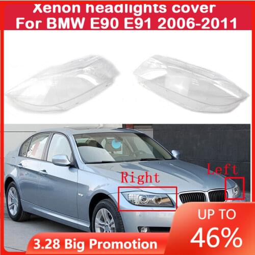 Xenon headlights cover lens Car front Headlight glass headlamps transparent lampshade for BMW 3 Series E90 E91 2006-2011