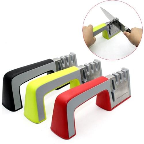 Kitchen Tools Knife Sharpener Household Multifunctional 4 Stage Stainless Steel Carbide Diamond Ceramic Knife Sharpening Tools