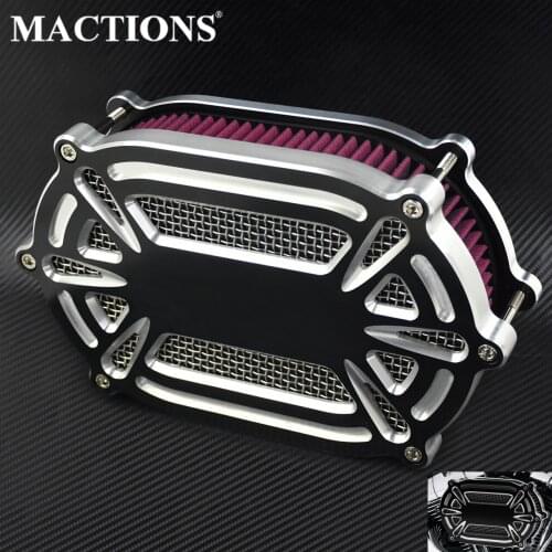 Motorcycle Air Cleaner System Red Air Filter Kit For Harley Dyna Softail Touring Sportster XL 883 1200 Big Twin Cam Road King