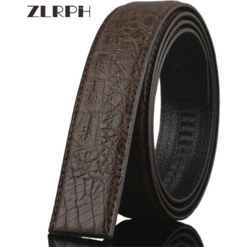 ZLRPH Mens belt Designer Leather Strap Male Belt Automatic Buckle Belts For Men brown Belts genuine leather strap