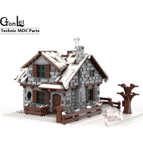 NEW Winter Chalet Neige Chalet Resort Christmas Construction MOC Building Blocks Bricks model Children DIY Toys Compatible 38793