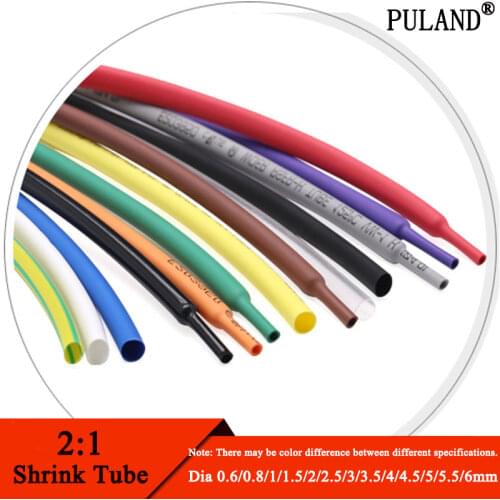 Dia 4mm 5mm 6mm Heat Shrink Tube 2:1 Polyolefin Thermal Cable Sleeve Insulated Wire Protector Wrap Cover DIY Connector Repair