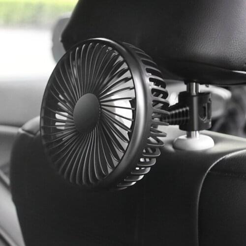 2Style USB Car Fan Suction Cup Car Seat Back Single Head Car Fan 12V24V Universal Large Wind Three Speed Control USB Car Fan