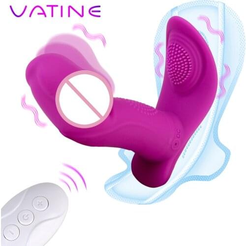 VATINE Wearable Panties Swing Dildo Clitoris Stimulator 7+1 Modes Anal Plug Sex Toys for Women Remote Control Vibrator