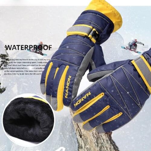 2021 Winter Ski Gloves Warm Mountain Snowboard Ski Gloves Men Women Snow Skiing Mittens Waterproof Snowmobile