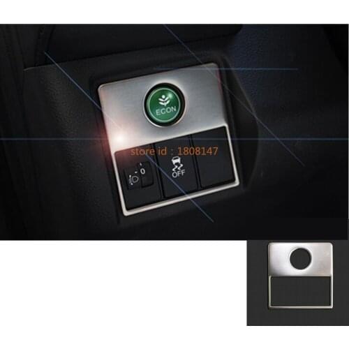 Car detector stainless steel front head fog light switch trim frame lamp 1pcs For Honda HR-V HRV Vezel 2014 2015 2016 2017 2018