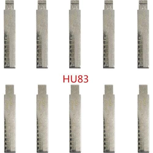 10pcs/lot HU83 Uncut Engraved Line Car Remote Key Blade with Scale 54# NO.54