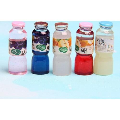 Colorful simulation Drink Bottle Resin Cabochons DIY Jewelry Findings Ornament Accessories Phone Shell Charms DIY 11*29mm 10pcs