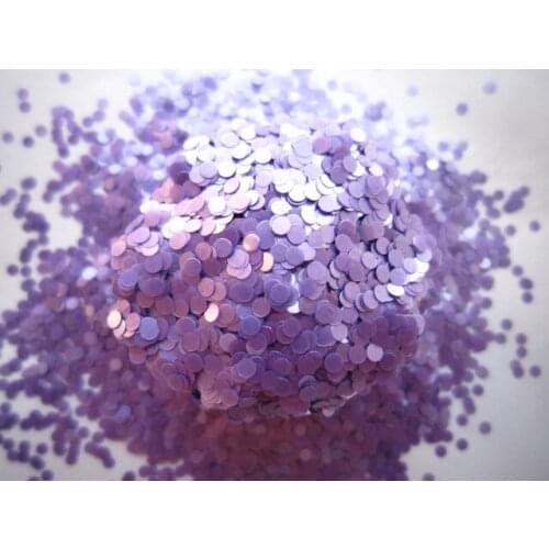2mm Lavender Solvent Resistant Round Dot Shape Glitter Sequins for nail art DIY and Holiday decoration