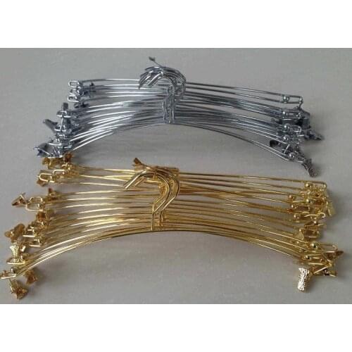 200pcs Creative Metal Double Wire Clip Hanger for Bra Underwear Lingerie Panties Clothes Rack Holder Silver Gold lin4038