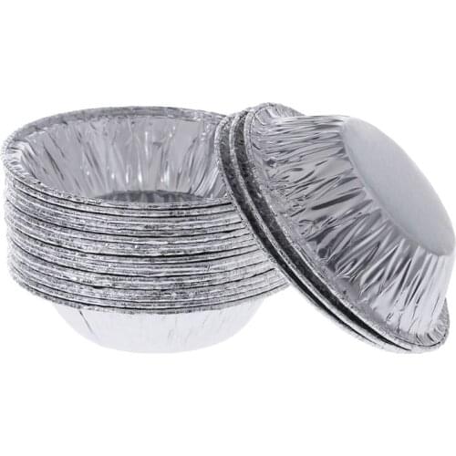 250pcs Disposable Aluminum Foil Baking Egg Tart Pan Cupcake Case Plate Mold Tin