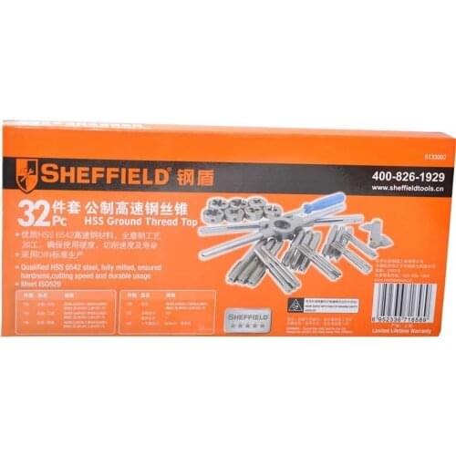 32 piece set metric high speed steel wire taper die set tap wrench die set M12