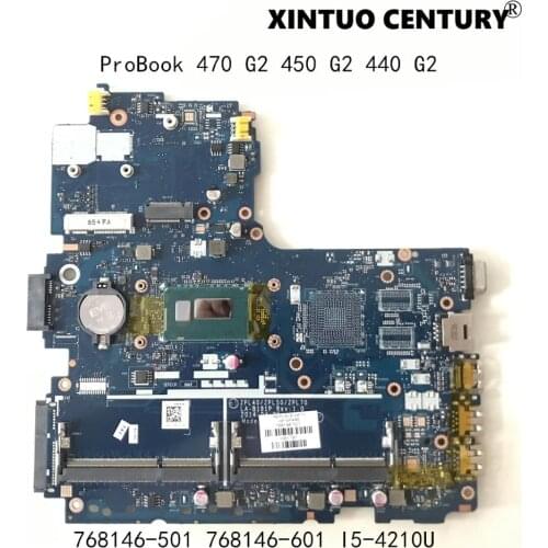 768146-501 768146-601 For HP ProBook 470 G2 450 G2 440 G2 Laptop Motherboard ZPL40/ZPL50/ZPL70 LA-B181P W/ i5-4210 100%tested OK