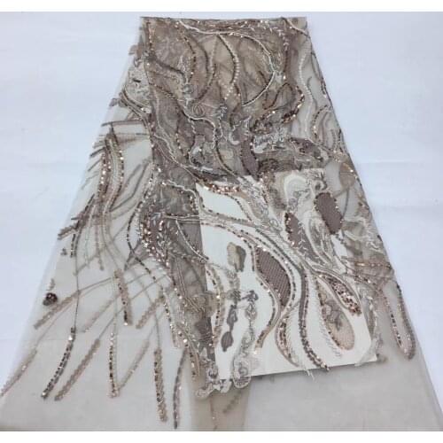 African sequin lace fabric 2021 high quality wedding dress latest Nigerian French tulle lace fabric XX3731