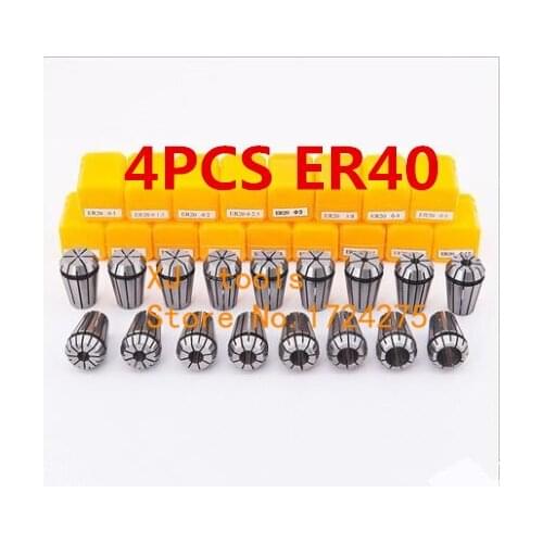 Free Shipping 4PCS for Choose ER ER40 Collet Chuck for Spindle Motor Engraving/Grinding/Milling/Boring/Drilling/Tapping