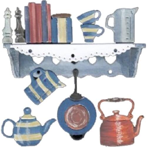 Teakettle Cup Metal Cutting Dies Stencils For DIY Scrapbooking Paper Cards Decorative Embossing Handcraft Die Cuts Template