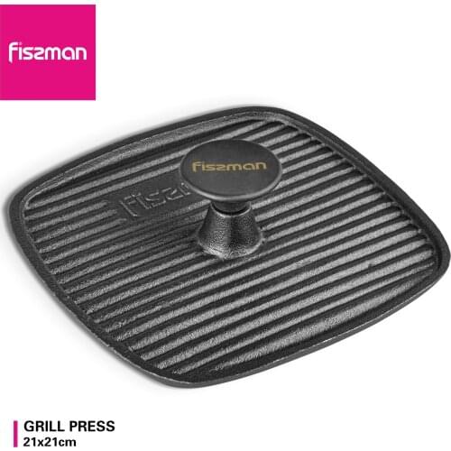 Fissman Cast Iron Grill Press With Bakelite Knob Kitchen Tools