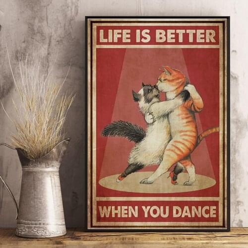 When You Dance Then Life Is Better Wall Art Canvas Painting Nordic Posters and Prints Wall Pictures for Living Home Decoration