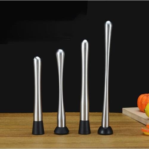 Cocktail Muddler Stainless Steel Bar Mixer Bar Utensils Accessories Cocktail DIY Fruit Juice Muddler Crushed Ice Bar