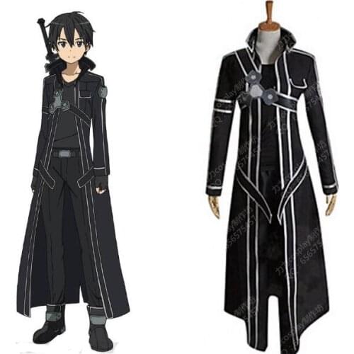 2016 Sword Art Online Kirito Cosplay Costume Anime Sword Art Online Kirito Cosplay Clothes Full Set
