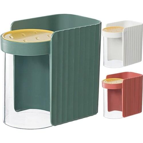 LUDA 1Pcs Wall-Mounted Toothbrush Toothpaste Holder Case With Magnetic Cup Brush Holder Organizer Stand Accessories