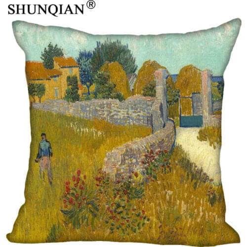 New Arrive Custom Vincent van Gogh painting Pillowcase 40x40cm 45x45cm 60x60cm more size double sides print Home Pillow Cases